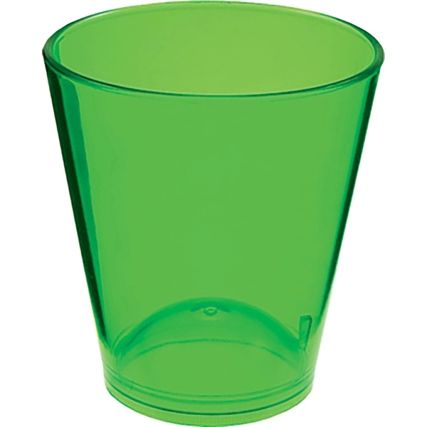 1.5 oz. Colored Plastic Shot Glass, USA made of rugged Styrene... from ASI 61952 Howw Mfg Co Inc / Howw USA