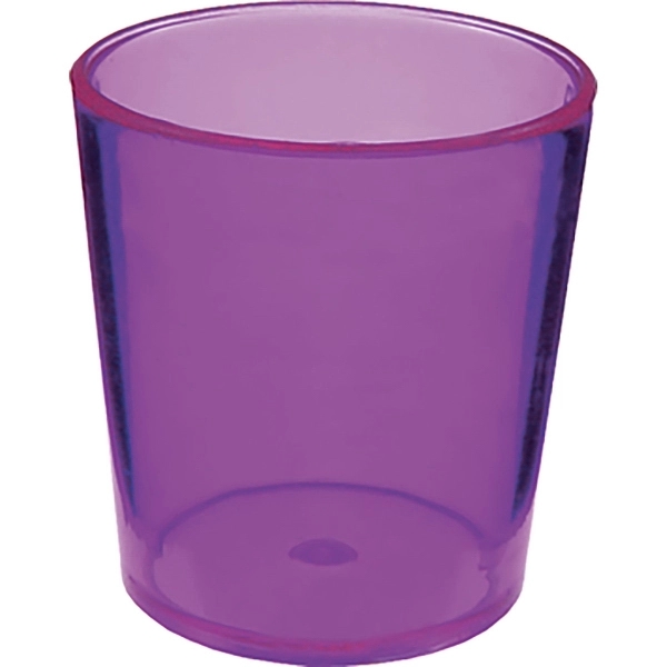 2 oz. Colored Plastic Shot Glass, USA made of rugged Styrene... from ASI 61952 Howw Mfg Co Inc / Howw USA