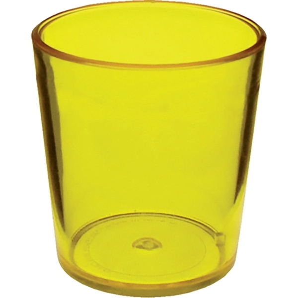 2 oz. Colored Plastic Shot Glass, USA made of rugged Styrene... from ASI 61952 Howw Mfg Co Inc / Howw USA