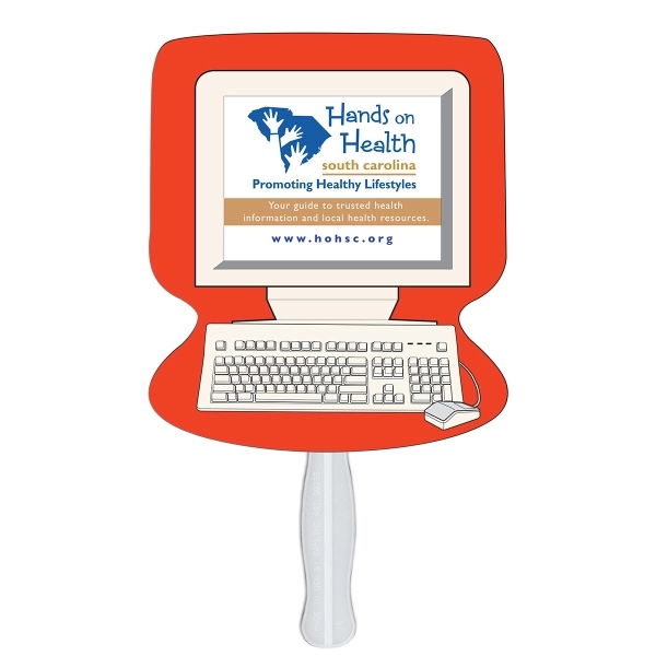 Computer shaped digital economy fans with double sided film lamination.... from ASI 67620 Lion Circle Corp / Lion/Circle