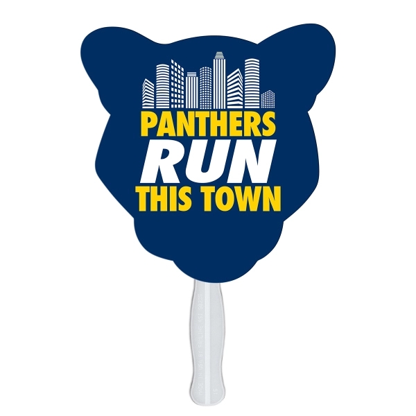 Cougar shaped digital economy fans with double sided film lamination.... from ASI 67620 Lion Circle Corp / Lion/Circle