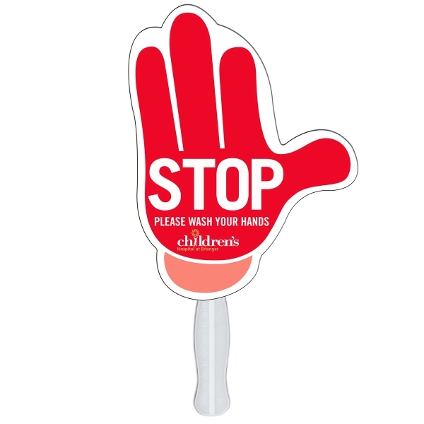 Mitten shaped digital economy fans with double sided film lamination.... from ASI 67620 Lion Circle Corp / Lion/Circle