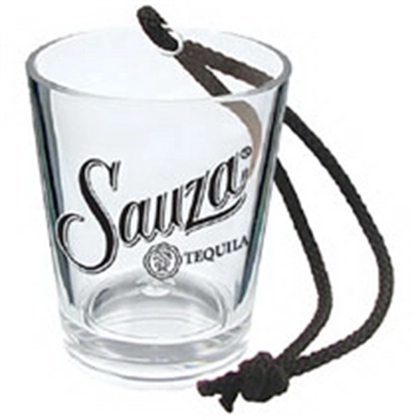 1.25 oz. Clear Plastic Bottle Hanging Shot Glass, USA made of... from ASI 61952 Howw Mfg Co Inc / Howw USA