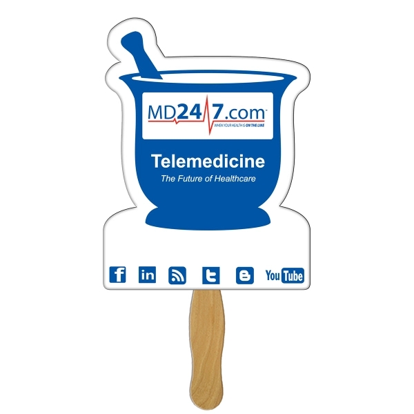 Mortar and pestle shaped digital economy fans with double sided film... from ASI 67620 Lion Circle Corp / Lion/Circle