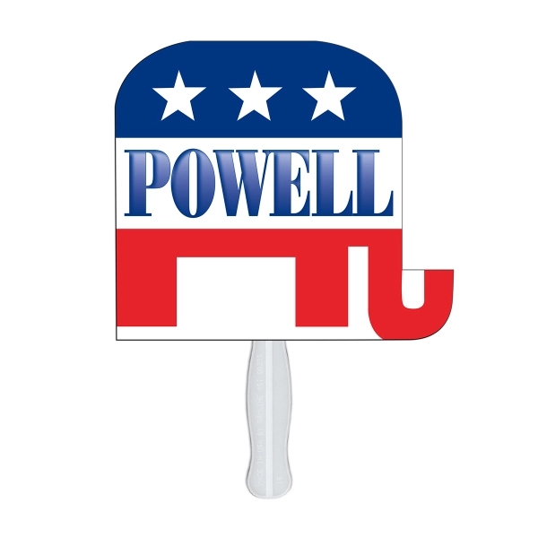 Elephant shaped digital economy fans with double sided film lamination.... from ASI 67620 Lion Circle Corp / Lion/Circle