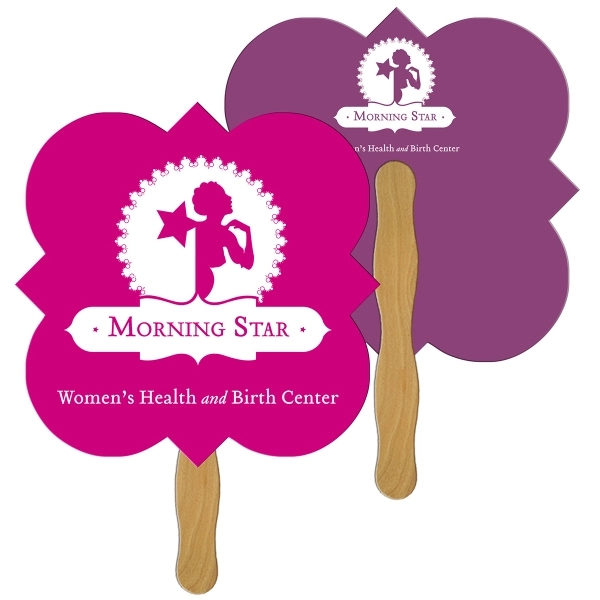 Square clover shaped digital economy fans with double sided film lamination.... from ASI 67620 Lion Circle Corp / Lion/Circle