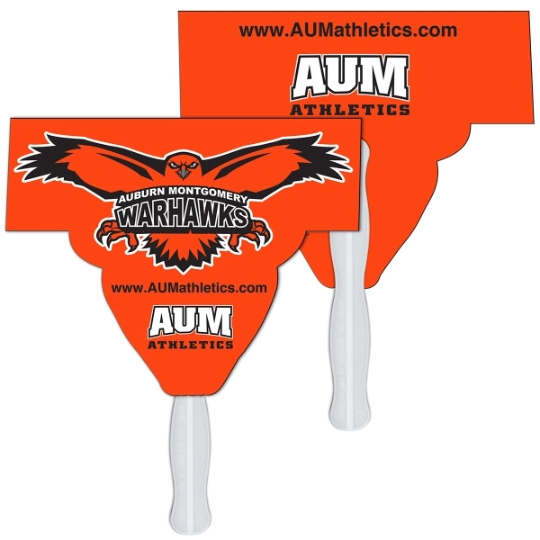 Mascot shaped digital economy fans with double sided film lamination.... from ASI 67620 Lion Circle Corp / Lion/Circle