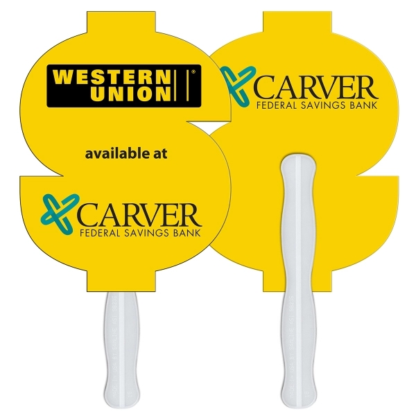 Dollar sign shape digital econo fan with wooden stick.... from ASI 67620 Lion Circle Corp / Lion/Circle