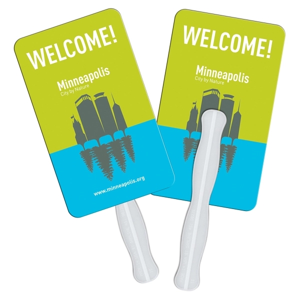 Rectangle shaped digital economy fans with double sided film lamination.... from ASI 67620 Lion Circle Corp / Lion/Circle