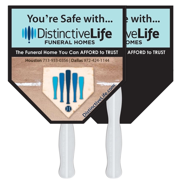 Home Plate shaped digital economy fans with double sided film lamination.... from ASI 67620 Lion Circle Corp / Lion/Circle