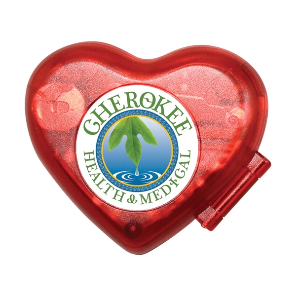 Heart shape pedometer with hinged cover and fitness chart.... from ASI 62660 Innovation Line / Innovation Line