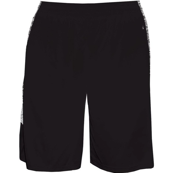 Panel shorts with sublimated digital side inserts, 2" covered elastic waistband... from ASI 37461 Augusta Sportswear