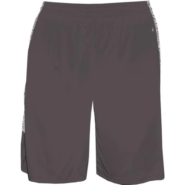 Panel shorts with sublimated digital side inserts, 2" covered elastic waistband... from ASI 37461 Augusta Sportswear