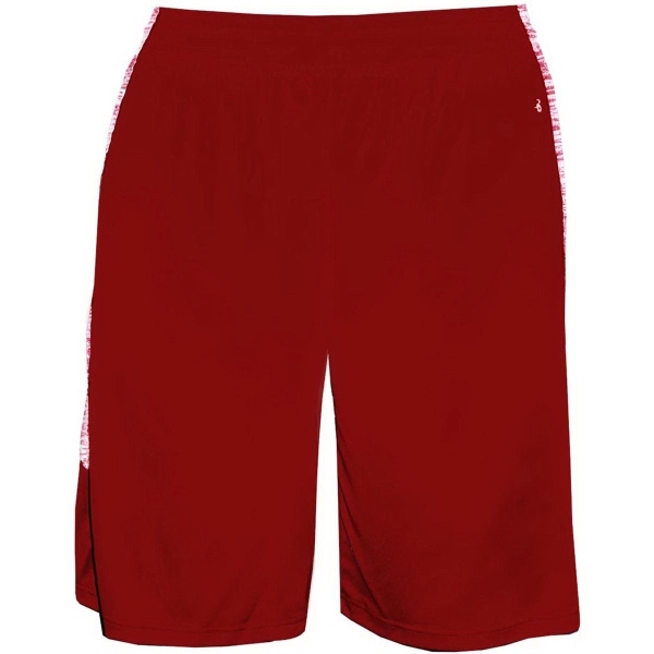 Panel shorts with sublimated digital side inserts, 2" covered elastic waistband... from ASI 37461 Augusta Sportswear