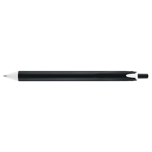 Allen Vivid plunger-action pen with a large, straight, opaque colored barrel... from ASI 82498 RiteLine LLC