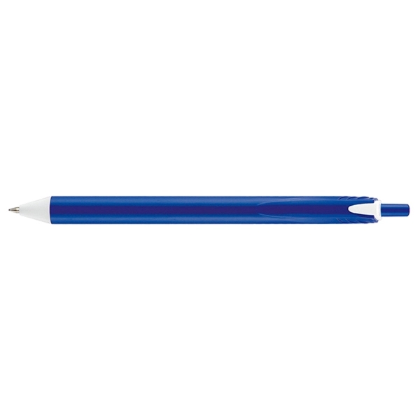 Allen Vivid plunger-action pen with a large, straight, opaque colored barrel... from ASI 82498 RiteLine LLC