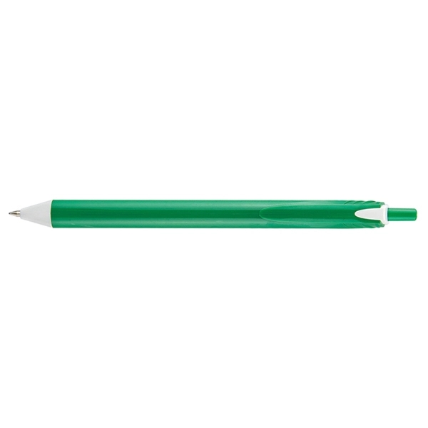 Allen Vivid plunger-action pen with a large, straight, opaque colored barrel... from ASI 82498 RiteLine LLC