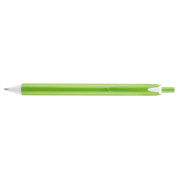 Allen Vivid plunger-action pen with a large, straight, opaque colored barrel... from ASI 82498 RiteLine LLC