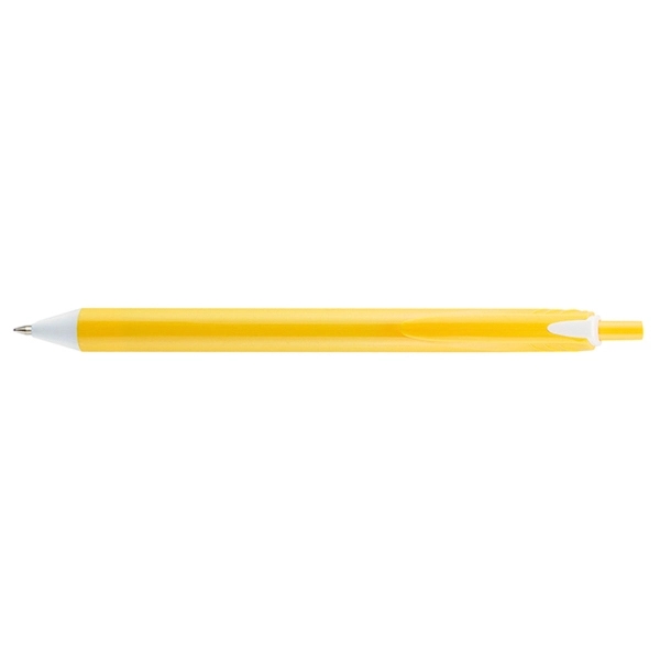Allen Vivid plunger-action pen with a large, straight, opaque colored barrel... from ASI 82498 RiteLine LLC