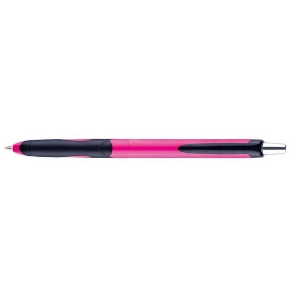 Del Rio Vivid plunger-action pen with an opaque colored barrel and... from ASI 82498 RiteLine LLC