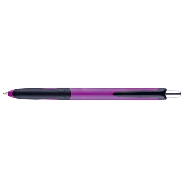Del Rio Vivid plunger-action pen with an opaque colored barrel and... from ASI 82498 RiteLine LLC