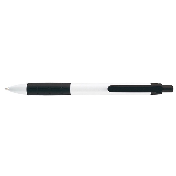 Retractable style pen with bright white barrel and tip, black ink... from ASI 82498 RiteLine LLC
