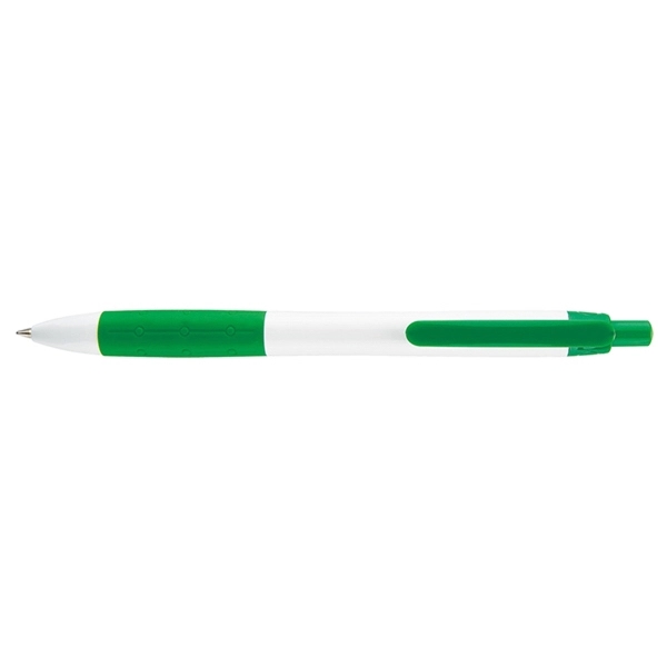 Retractable style pen with bright white barrel and tip, black ink... from ASI 82498 RiteLine LLC