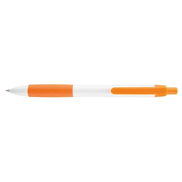 Retractable style pen with bright white barrel and tip, black ink... from ASI 82498 RiteLine LLC