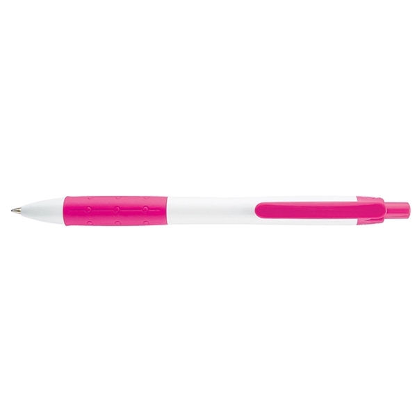 Retractable style pen with bright white barrel and tip, black ink... from ASI 82498 RiteLine LLC