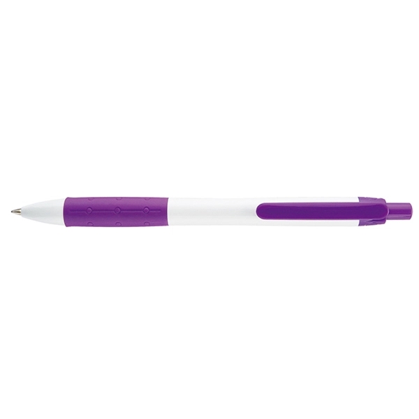 Retractable style pen with bright white barrel and tip, black ink... from ASI 82498 RiteLine LLC