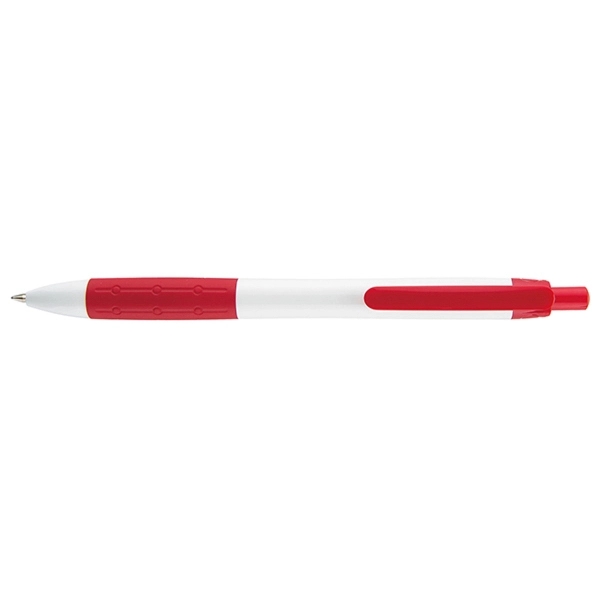 Retractable style pen with bright white barrel and tip, black ink... from ASI 82498 RiteLine LLC