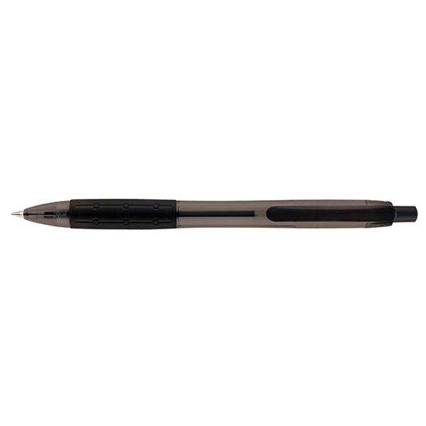 Retractable style pen with translucent barrel and clip, black ink and... from ASI 82498 RiteLine LLC