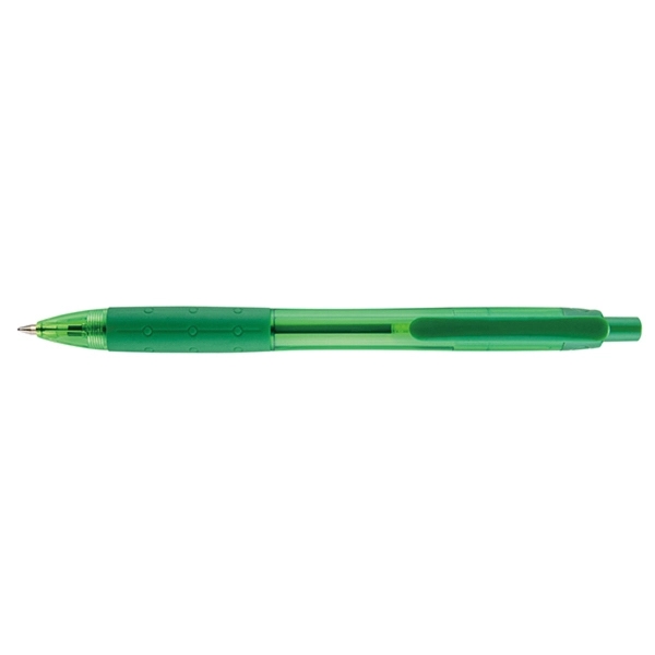 Retractable style pen with translucent barrel and clip, black ink and... from ASI 82498 RiteLine LLC