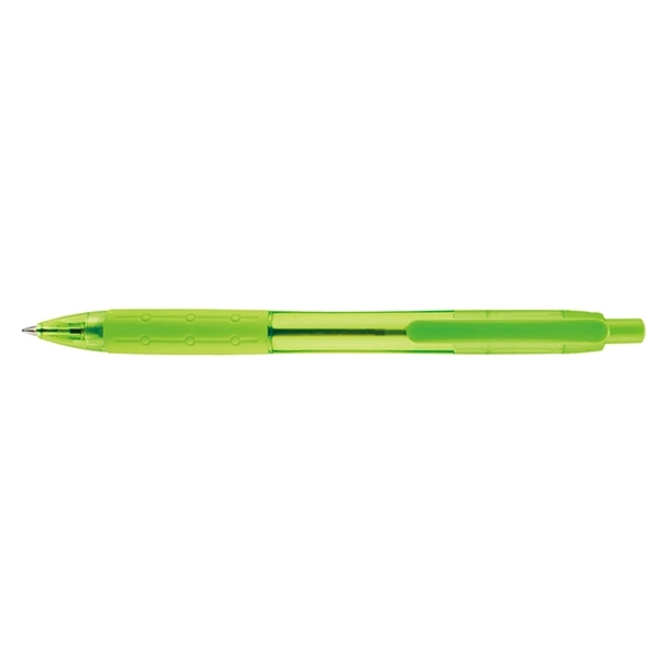 Retractable style pen with translucent barrel and clip, black ink and... from ASI 82498 RiteLine LLC