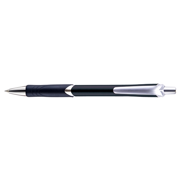 Frisco plunger-action pen with a metallic barrel, chrome plunger, tip and... from ASI 82498 RiteLine LLC