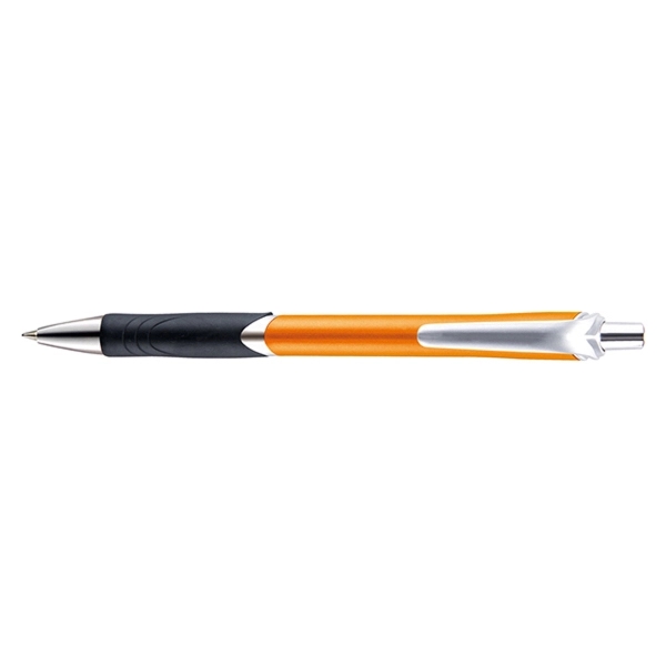 Frisco plunger-action pen with a metallic barrel, chrome plunger, tip and... from ASI 82498 RiteLine LLC