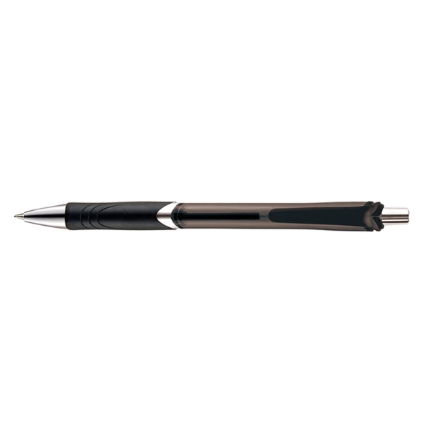 Frisco clear plunger-action pen with a contoured, translucent barrel, chrome plunger,... from ASI 82498 RiteLine LLC