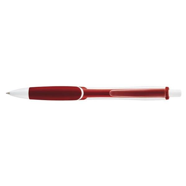 Hico Prime plunger-action pen with a bright white contoured barrel, tip... from ASI 82498 RiteLine LLC