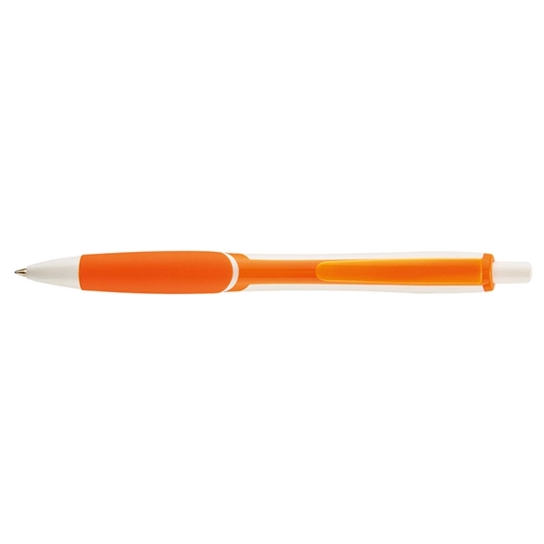 Hico Prime plunger-action pen with a bright white contoured barrel, tip... from ASI 82498 RiteLine LLC