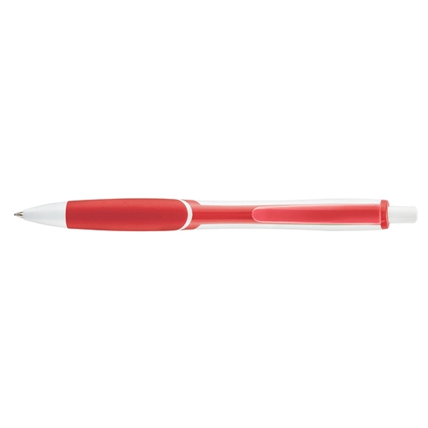 Hico Prime plunger-action pen with a bright white contoured barrel, tip... from ASI 82498 RiteLine LLC
