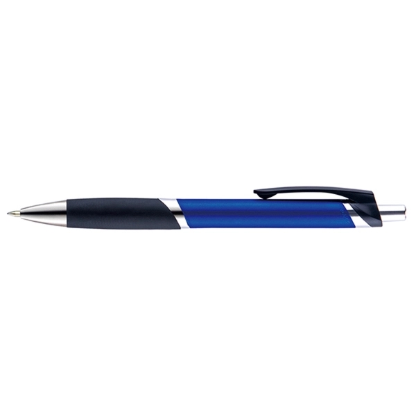Osage plunger-action pen with a contoured, metallic barrel, chrome tip, plunger... from ASI 82498 RiteLine LLC