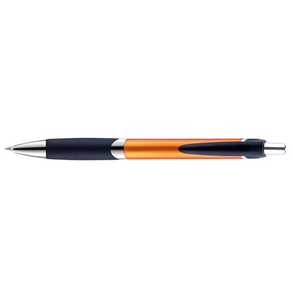 Osage plunger-action pen with a contoured, metallic barrel, chrome tip, plunger... from ASI 82498 RiteLine LLC