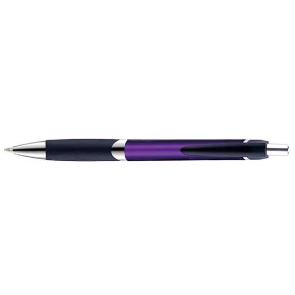 Osage plunger-action pen with a contoured, metallic barrel, chrome tip, plunger... from ASI 82498 RiteLine LLC