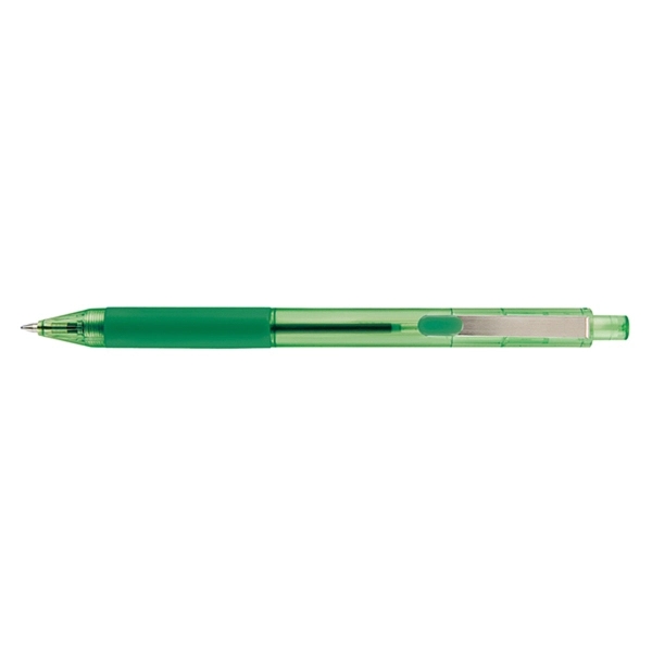 Shiner clear plunger-action pen with a translucent barrel, tip, and plunger... from ASI 82498 RiteLine LLC