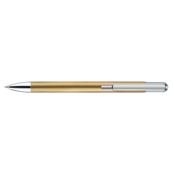 Denton plunger-action pen made of metal with a chrome tip and... from ASI 82498 RiteLine LLC