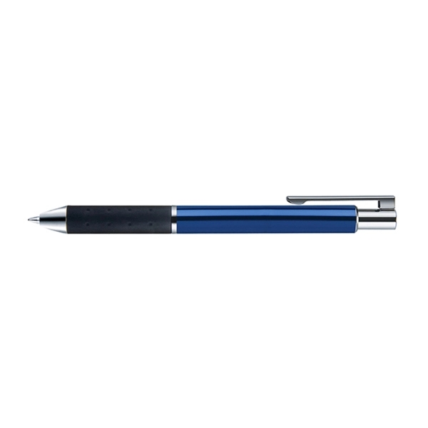 Retractable style pen with metal barrel, glossy finish, black soft grip,... from ASI 82498 RiteLine LLC
