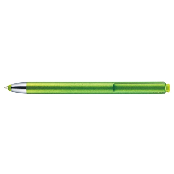 Celina pen with a one-piece satin metallic barrel with chrome tip... from ASI 82498 RiteLine LLC