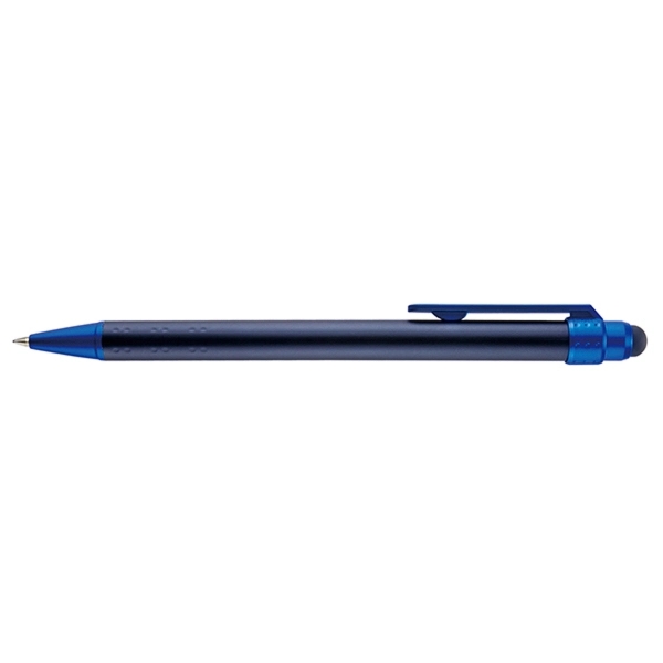 Metallic pen with retractable clip action mechanism, black ink and matte... from ASI 82498 RiteLine LLC