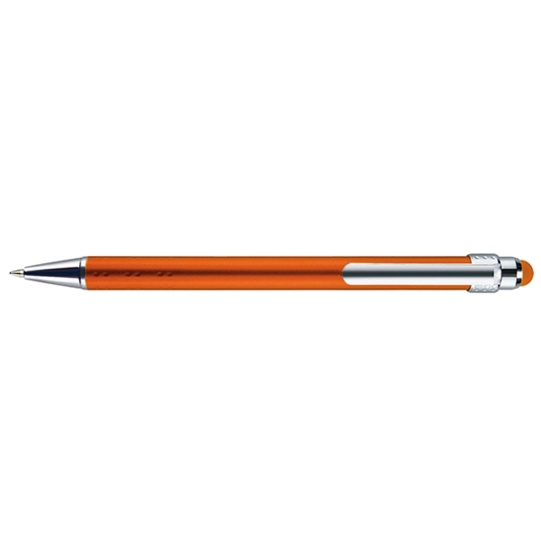 Retractable style pen with metallic barrel, satin finish and color-matched stylus;... from ASI 82498 RiteLine LLC