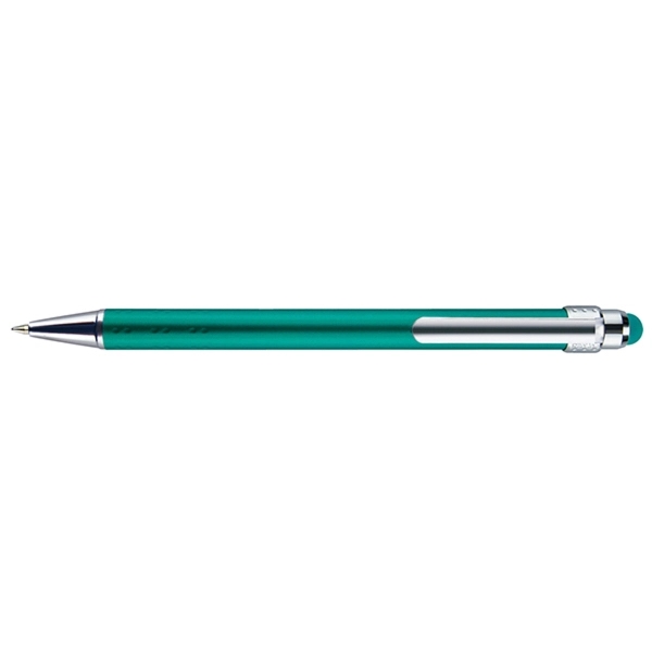 Retractable style pen with metallic barrel, satin finish and color-matched stylus;... from ASI 82498 RiteLine LLC